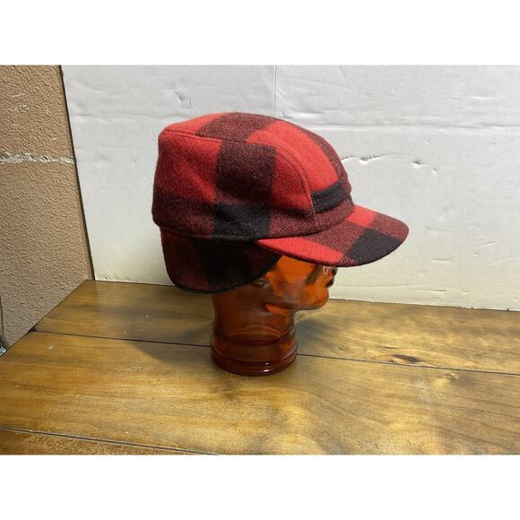 Vintage Filson Garment Co Mackinaw Wool Flannel Vintage Flap Hat USA Made - Picture 1 of 10